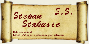 Stepan Stakušić vizit kartica